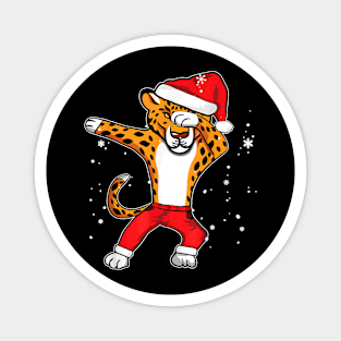 Dabbing Panther Cheetah Christmas     Dab Cat Xmas Magnet